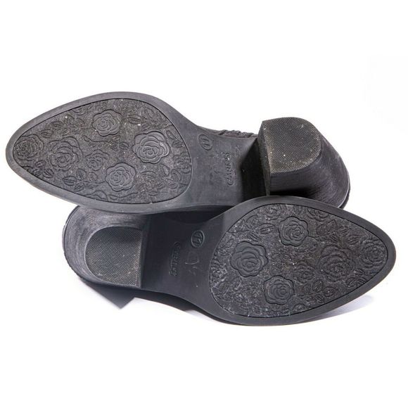 ❄️Carlos Santana Everett Black Ankle Cowgirl Boots11 - Picture 6 of 10